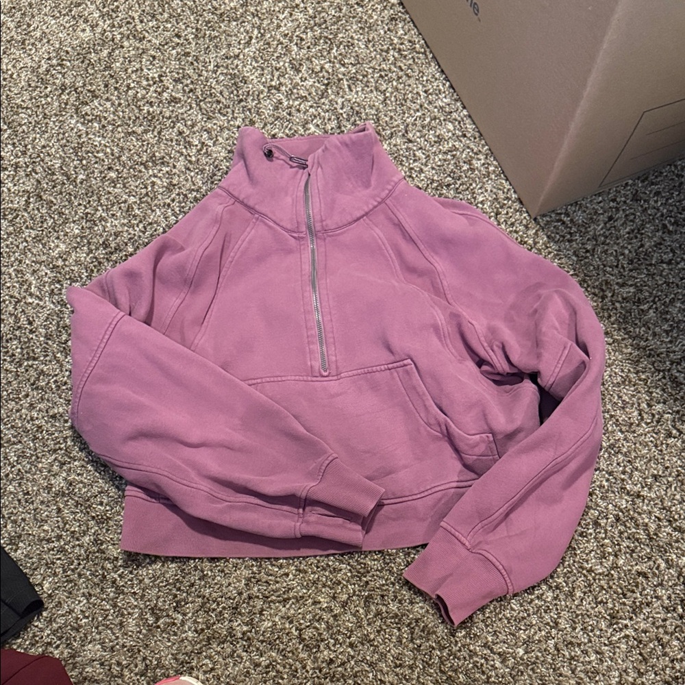 Lululemon Scuba half zip in purple